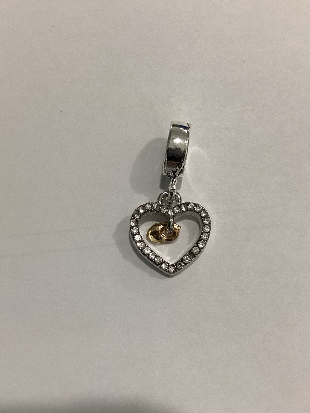 Sterling Heart Charmβ Pendant with Gold Accent